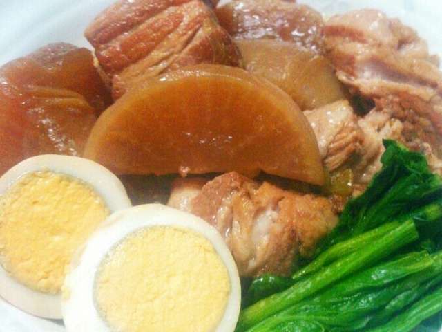 鍋で作る!豚バラブロックと大根の角煮